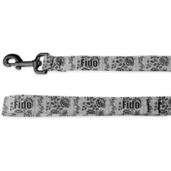 Black Lace Dog Leash - 6 ft (Personalized)