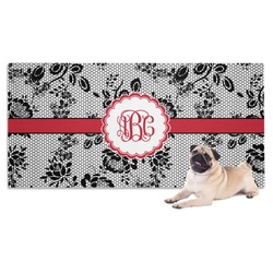 Black Lace Dog Towel (Personalized)
