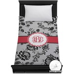 Black Lace Duvet Cover - Twin (Personalized)