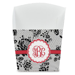 Black Lace French Fry Favor Boxes (Personalized)