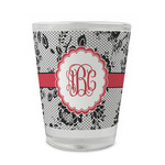 Black Lace Glass Shot Glass - 1.5 oz - Set of 4 (Personalized)