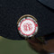 Black Lace Golf Ball Marker Hat Clip - Gold - On Hat