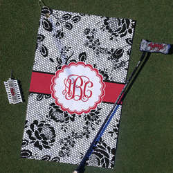 Black Lace Golf Towel Gift Set (Personalized)