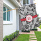 Black Lace House Flags - Single Sided - LIFESTYLE