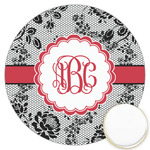 Black Lace Printed Cookie Topper - 3.25" (Personalized)