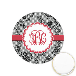 Black Lace Printed Cookie Topper - 1.25" (Personalized)