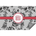 Black Lace Indoor / Outdoor Rug - 5'x8' (Personalized)