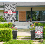 Black Lace Large Garden Flag - Single Sided (Personalized)