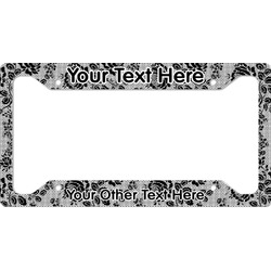 Black Lace License Plate Frame (Personalized)