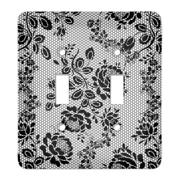 Custom Black Lace Light Switch Cover (2 Toggle Plate)