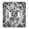 Black Lace Personalized Light Switch Cover (2 Toggle Plate)