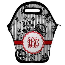 Black Lace Lunch Bag w/ Monogram