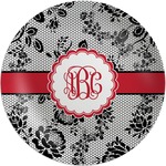 Black Lace Melamine Plate (Personalized)