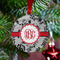 Black Lace Metal Ball Ornament - Lifestyle