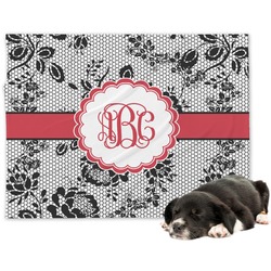 Black Lace Dog Blanket - Large (Personalized)