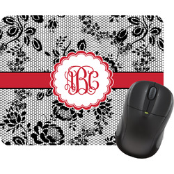 Black Lace Rectangular Mouse Pad (Personalized)