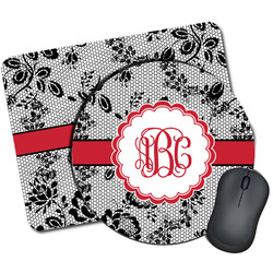 Black Lace Mouse Pad (Personalized)