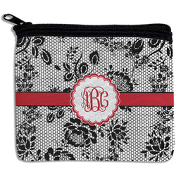 Black Lace Rectangular Coin Purse (Personalized)