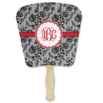 Black Lace Paper Fan (Personalized)