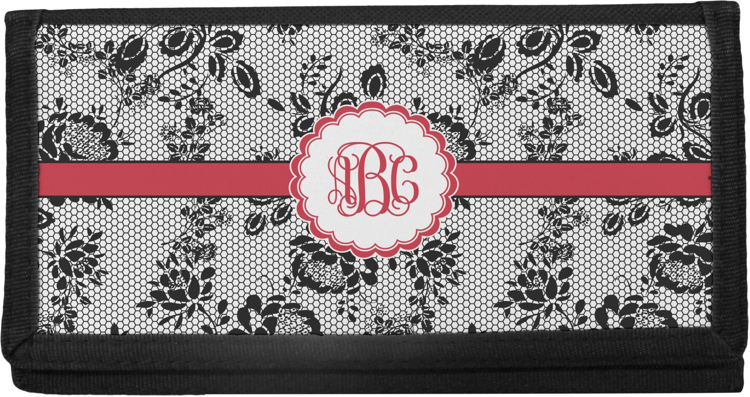 RNK Shops Personalized Monogram Canvas Checkbook Cover