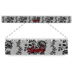 Black Lace Plastic Ruler - 12" (Personalized)