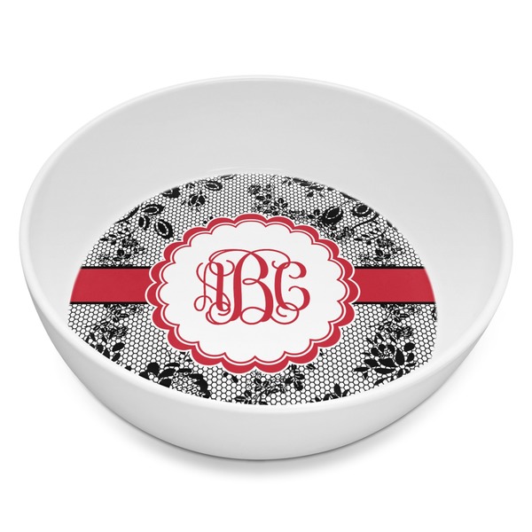 Custom Black Lace Melamine Bowl - 8 oz (Personalized)