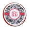 Black Lace Printed Icing Circle - Medium - On Cookie