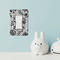 Black Lace Rocker Light Switch Covers - Single - IN CONTEXT