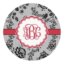 Black Lace Round Decal - Large (Personalized)