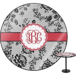 Black Lace Round Table (Personalized)