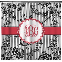 Black Lace Shower Curtain - 71" x 74" (Personalized)