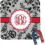 Black Lace Square Fridge Magnet (Personalized)