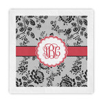 Black Lace Standard Decorative Napkins (Personalized)