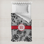 Black Lace Toddler Duvet Cover w/ Monogram