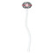 Black Lace White Plastic 7" Stir Stick - Oval - Single Stick