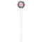 Black Lace White Plastic 7" Stir Stick - Round - Single Stick