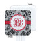 Black Lace White Plastic Stir Stick - Single Sided - Square - Approval