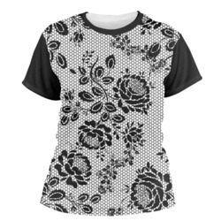 Black Lace Women's Crew T-Shirt - Medium
