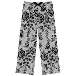 Black Lace Womens Pajama Pants - XL