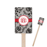 Black Lace Rectangle Wooden Stir Sticks (Personalized)