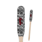Black Lace Paddle Wooden Food Picks - Double Sided (Personalized)