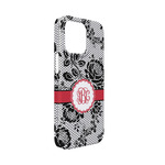 Black Lace iPhone Case - Plastic - iPhone 13 Mini (Personalized)