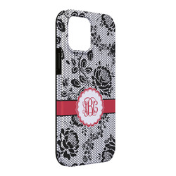 Black Lace iPhone Case - Rubber Lined - iPhone 13 Pro Max (Personalized)