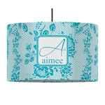 Lace 12" Drum Pendant Lamp - Fabric (Personalized)