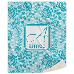 Lace Sherpa Throw Blanket - 60"x80" (Personalized)