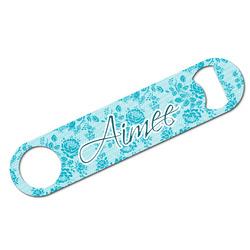 Lace Bar Bottle Opener - White w/ Name and Initial