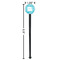 Lace Black Plastic 7" Stir Stick - Round - Dimensions