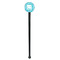 Lace Black Plastic 7" Stir Stick - Round - Single Stick