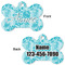 Lace Bone Shaped Dog Tag - Front & Back