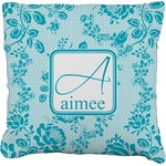 Lace Faux-Linen Throw Pillow 18" (Personalized)